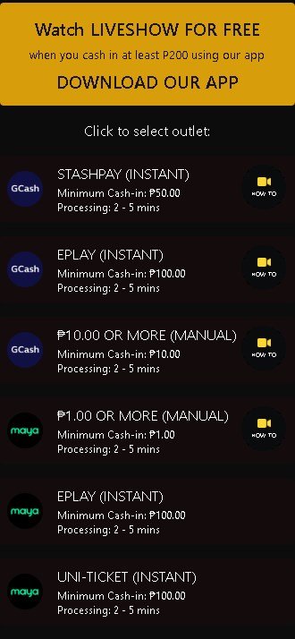 PHSabong Payment Methods